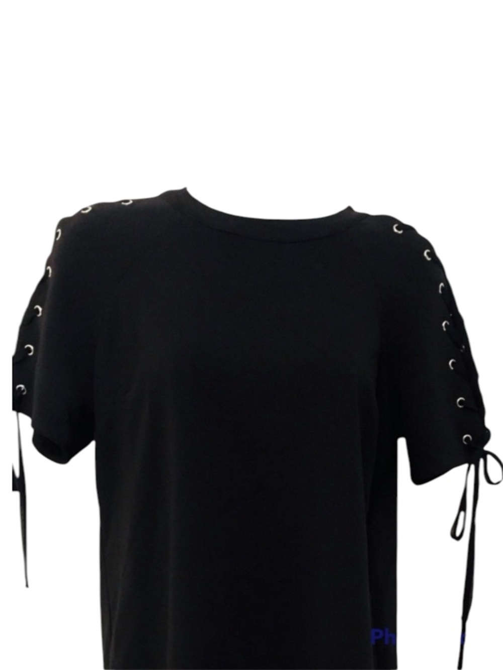 Forever 21 Black Y2K Dress Shoulder Grommets Medium Sheath Edgy Witchy Rock Goth